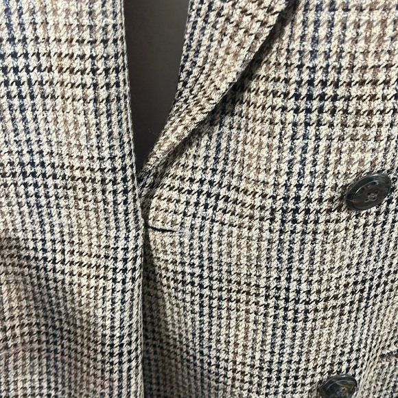 Louben Wool Blend Houndstooth Academia Womens Blazer Size 8 Old Money Equestrian - Picture 9 of 16